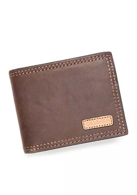 RFID Passcase with Vachetta Patch Wallet