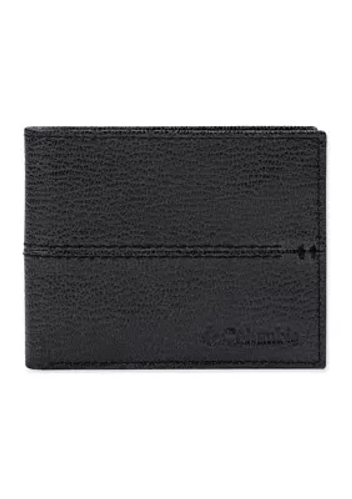 Leather Extra Capacity Passcase RFID Wallet