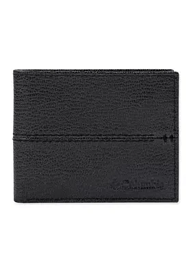 Leather Extra Capacity Passcase RFID Wallet