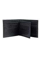 Leather Extra Capacity Passcase RFID Wallet