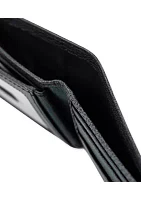 Leather Extra Capacity Passcase RFID Wallet