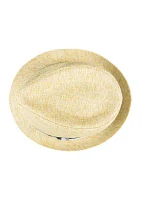 Two Tone Stripe Band Fedora Hat