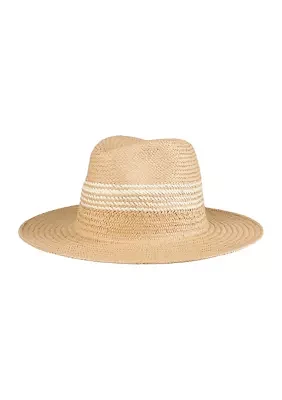 Striped Band Straw Panama Hat