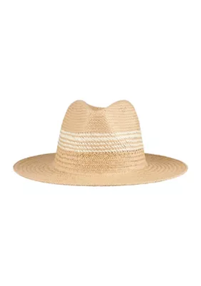 Striped Band Straw Panama Hat