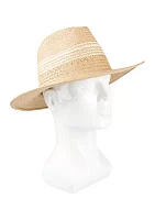 Striped Band Straw Panama Hat