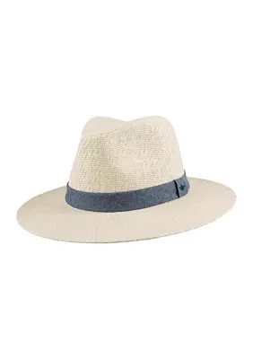 Chambray Band Panama Hat