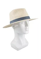 Chambray Band Panama Hat