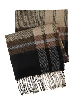 Reversible Bold Plaid Scarf