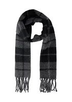 Reversible Tonal Plaid Scarf