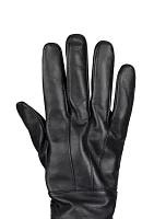 Leather Gloves with Knit Cuffs