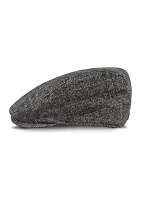 Herringbone Plaid Flat Top Ivy Hat