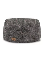 Herringbone Plaid Flat Top Ivy Hat