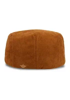 Faux Suede Flat Top Ivy Hat with Fleece Lining