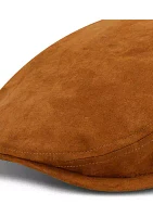 Faux Suede Flat Top Ivy Hat with Fleece Lining