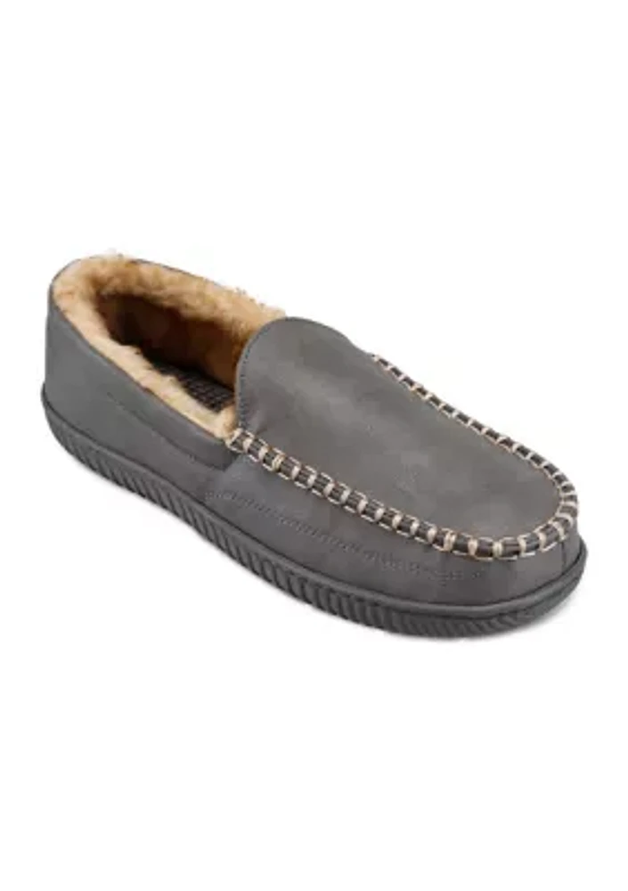 Smooth Polyurethane Venetian Stitch Slipper