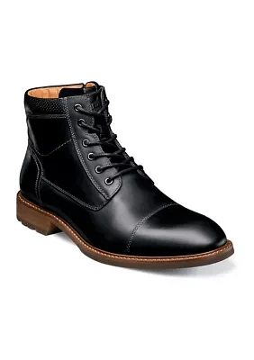 Lodge Lace Up Cap Toe Boots