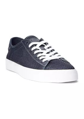Nelson Leather-Trim Mesh Sneakers