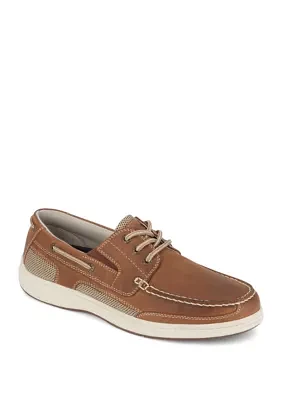 Mens Beacon Leather Casual Classic Boat Shoe with Stain Defender