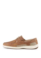 Mens Beacon Leather Casual Classic Boat Shoe with Stain Defender