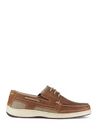 Mens Beacon Leather Casual Classic Boat Shoe with Stain Defender