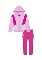 Baby Girls Full Zip Hoodie and Leggings Set