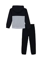 Toddler Boys Rival Color Blocked Graphic Hoodie and Joggers Set