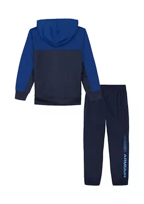 Baby Boys Color Blocked Full Zip Hoodie and Joggers Set