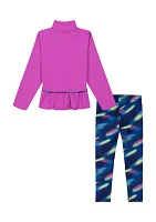 Baby Girls Printed Full Zip Jacket and Leggings Set