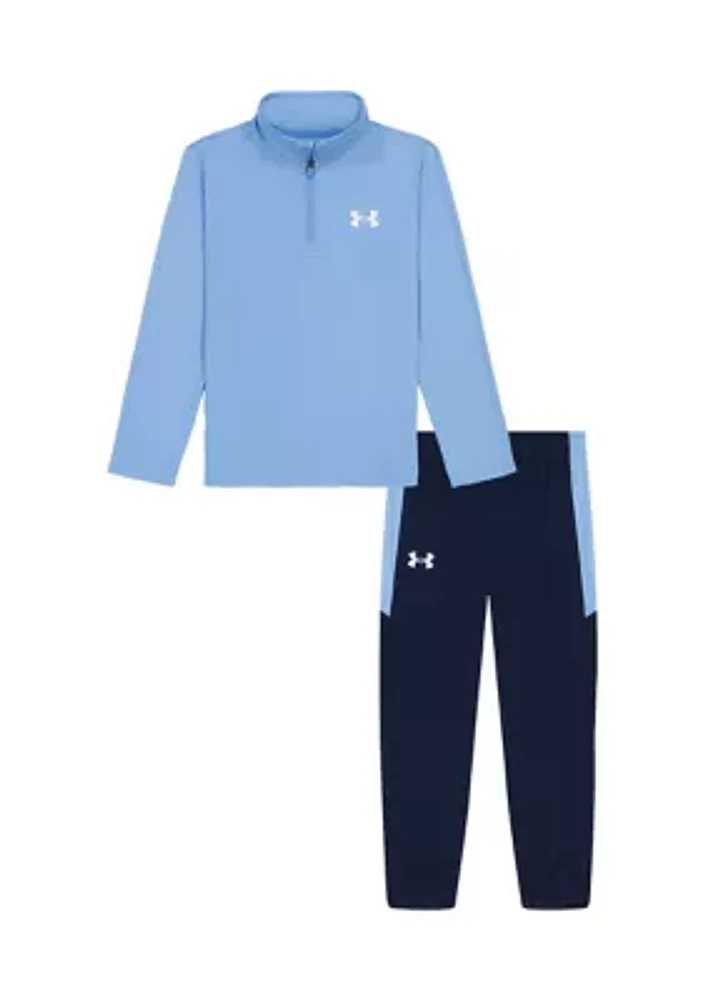 Toddler Boys 1/4 Zip Pullover and Joggers Set