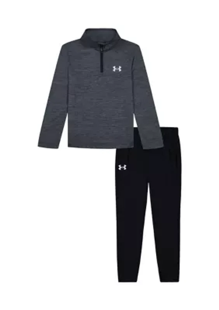 Toddler Boys UA Tech Wordmark Quarter Zip Set