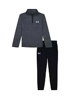 Toddler Boys UA Tech Wordmark Quarter Zip Set