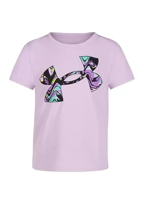 Toddler Girls Dyed Map Logo Graphic T-Shirt