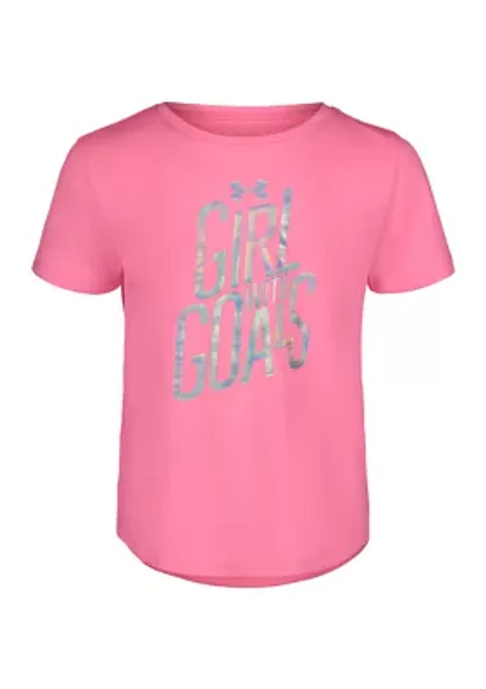 Toddler Girl with Goals Graphic T-Shirt