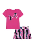 Baby Girls Graphic T-Shirt and Skort Set