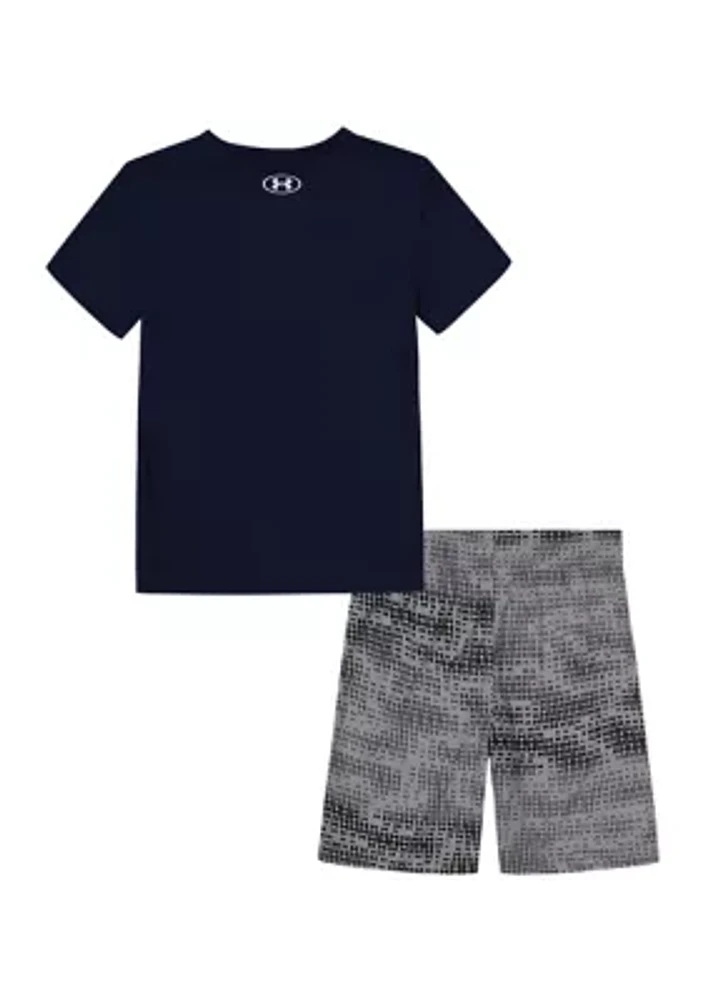 Toddler Boys Graphic T-Shirt and Printed Shorts Set