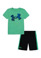 Toddler Boys Big Logo T-Shirt and Side Panel Shorts Set