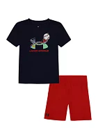 Toddler Boys Baseball Graphic T-Shirt and Shorts Set