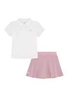 Toddler Girls Polo Shirt and Skort Set