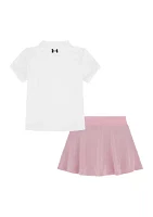 Toddler Girls Polo Shirt and Skort Set