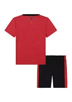 Toddler Boys Tech Logo Graphic T-Shirt and Shorts Set