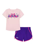 Toddler Girls Awesome Graphic T-Shirt and Shorts Set