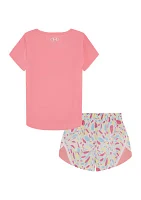 Toddler Girls Future Boss Graphic T-Shirt and Printed Shorts Set
