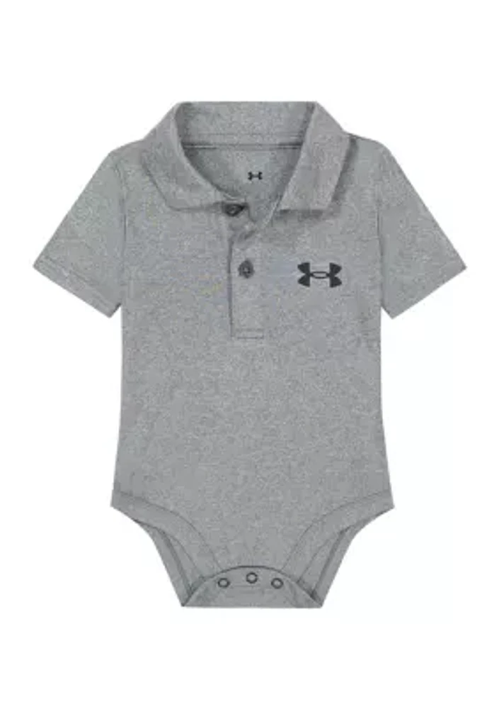 Baby Boys Solid Polo Bodysuit