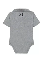 Baby Boys Solid Polo Bodysuit