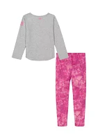 Baby Girls Freedom Crackle Graphic T-Shirt and Printed Leggings Set