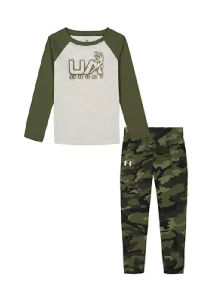 Baby Boys Woodland Hunt Graphic T-Shirt and Printed Joggers Set