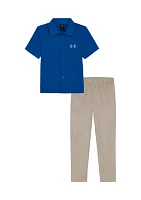 Baby Boys Woven Shirt and Pants Set