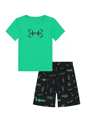 Toddler Boys Graphic Short Set