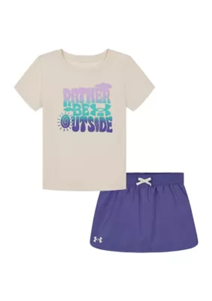 Baby Girls Graphic T-Shirt and Skort Set