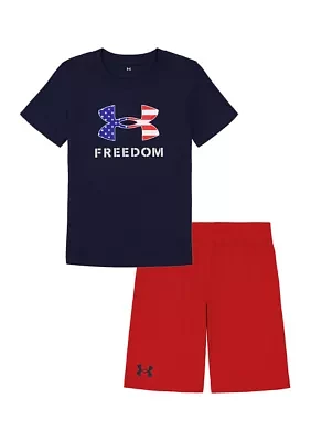 Baby Boys Freedom Logo Graphic T-Shirt and Shorts Set